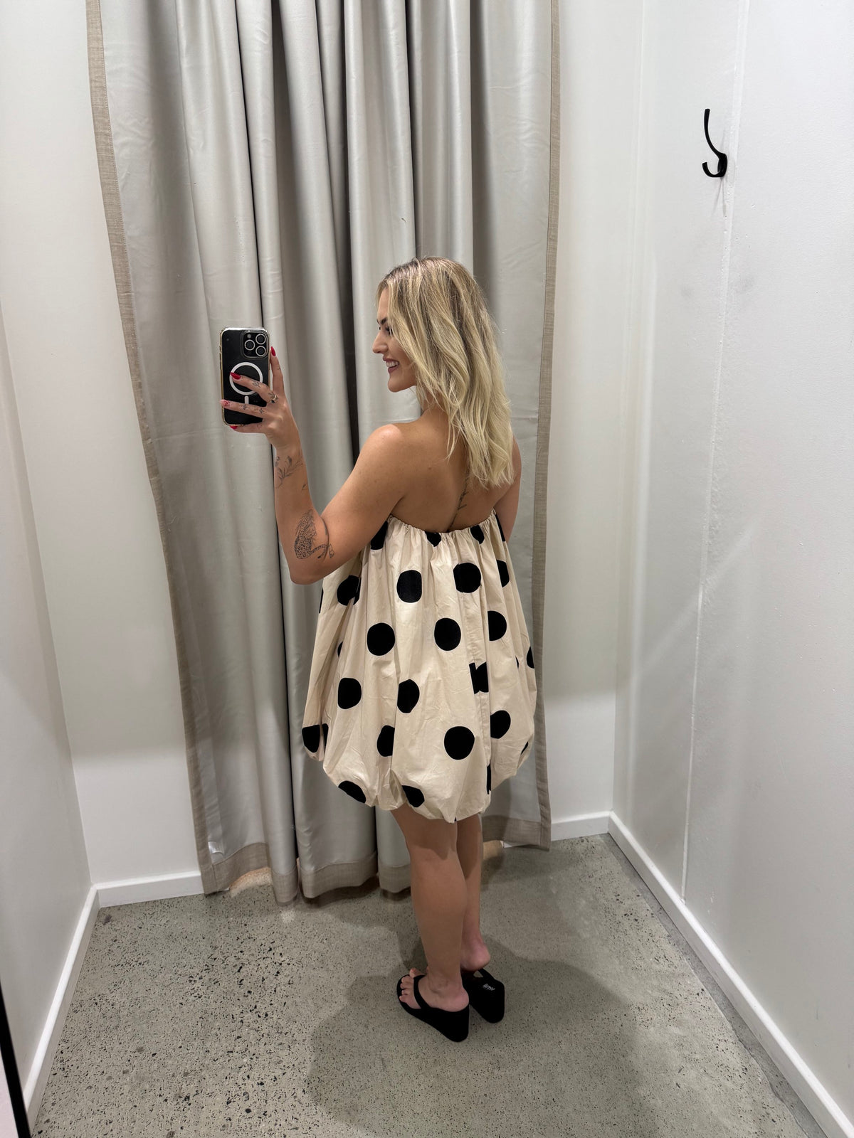 BY FRANKIE / BUBBLE DRESS BEIGE / 214-2
