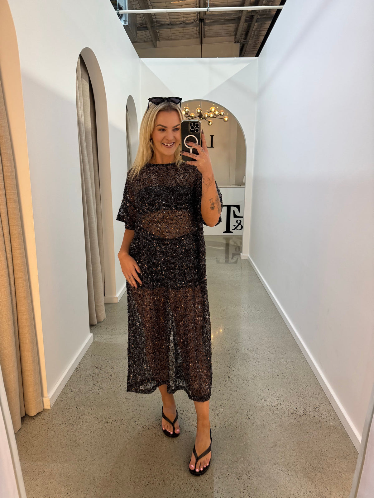 BY FRANKIE / BLACK SEQUIN DRESS / 699-3