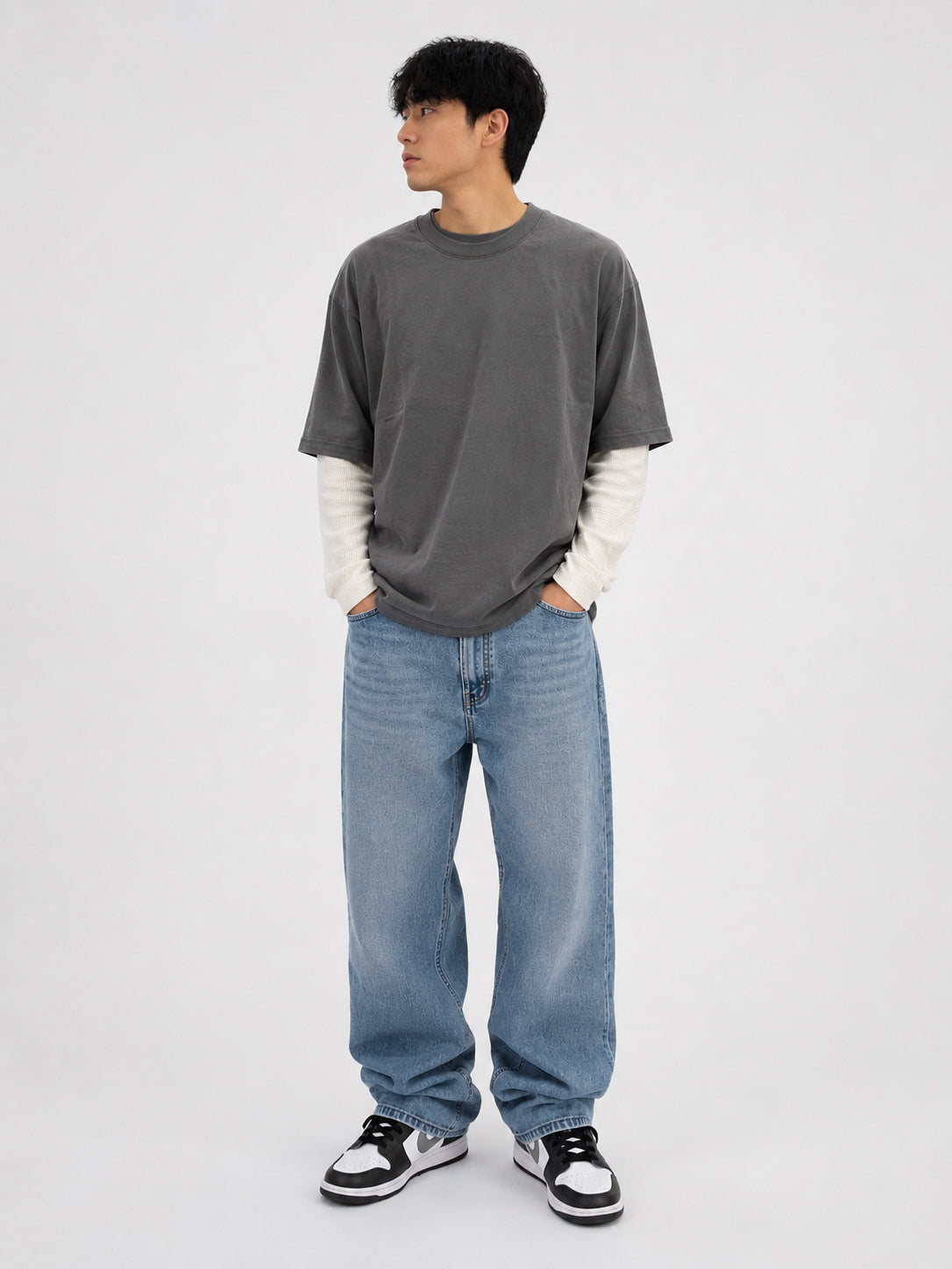 SILENT THEORY / LAYED LS TEE / 40X0205.COAL