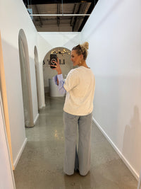 BY FRANKIE / GREY STRIPPED TEE / 202617