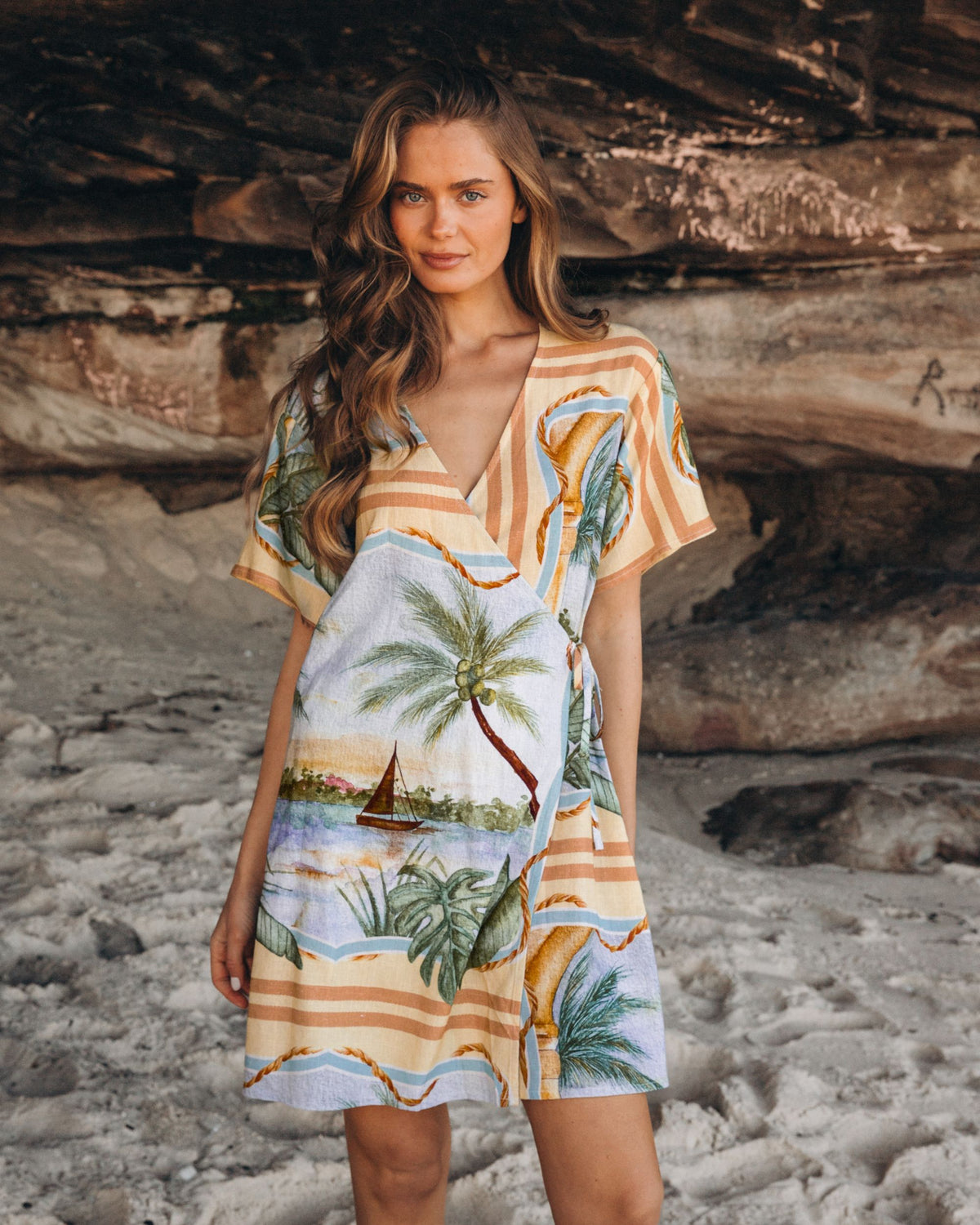 LINEN LUX / ENDLESS SUMMER WRAP DRESS / VVNE11282