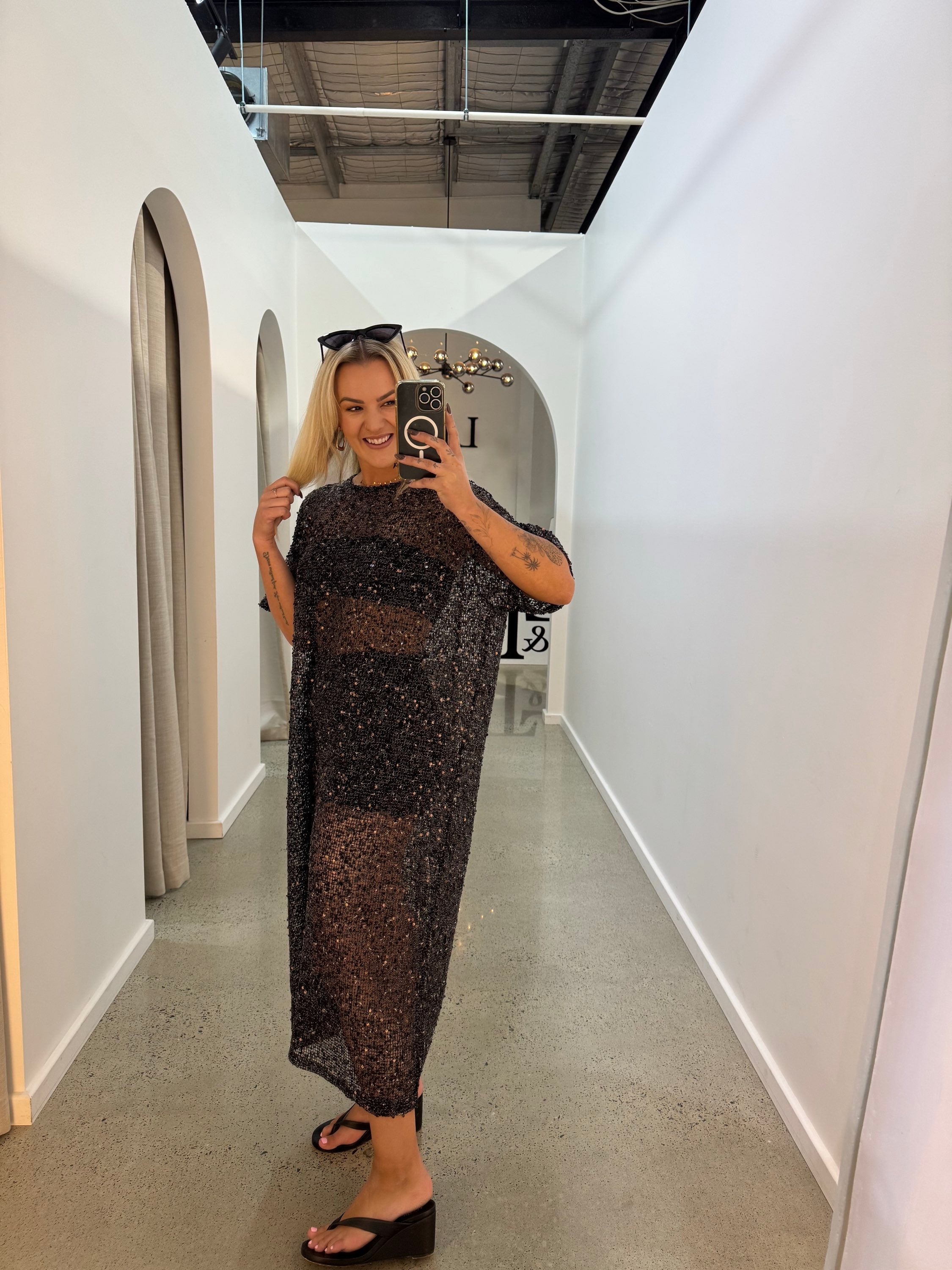 BY FRANKIE / BLACK SEQUIN DRESS / 699-3
