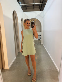 BY FRANKIE / SAGE CHOC PANEL SHIFT DRESS