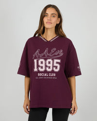 ALL ABOUT EVE / NINETY FIVE V-NECK TEE / WINE / 6477134