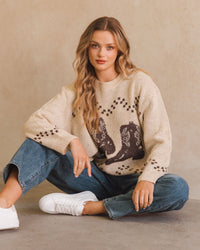 PAPER HEART / THESE BOOTS ARE MADE FOR WALKING KNIT JUMPER / VV11814
