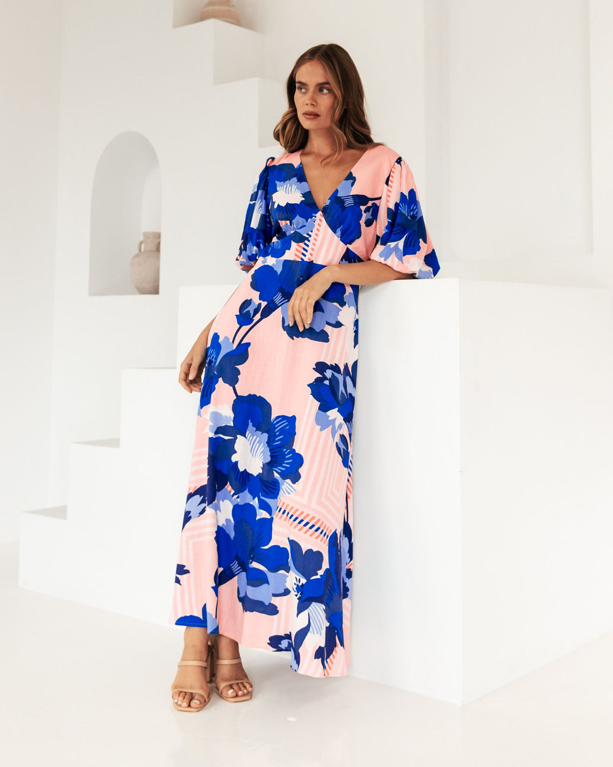 EBBY & I / SAPHIRE BLOOM DRESS / VVNE11105