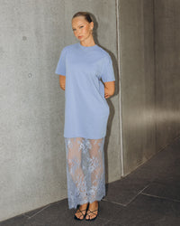 PAPER HEART / ANIKA LACE SHIRT DRESS BLUE / PH13294