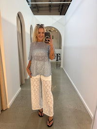 BY FRANKIE / BABY BLUE SEQUINS TEE / 231-18