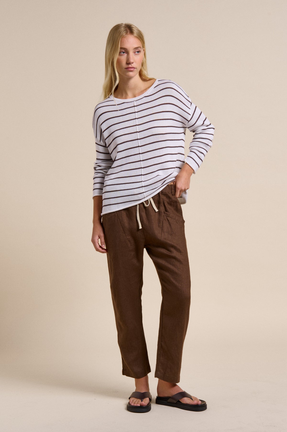 LITTLE LIES / LUXE PANTS / CHOCOLATE / S19070401