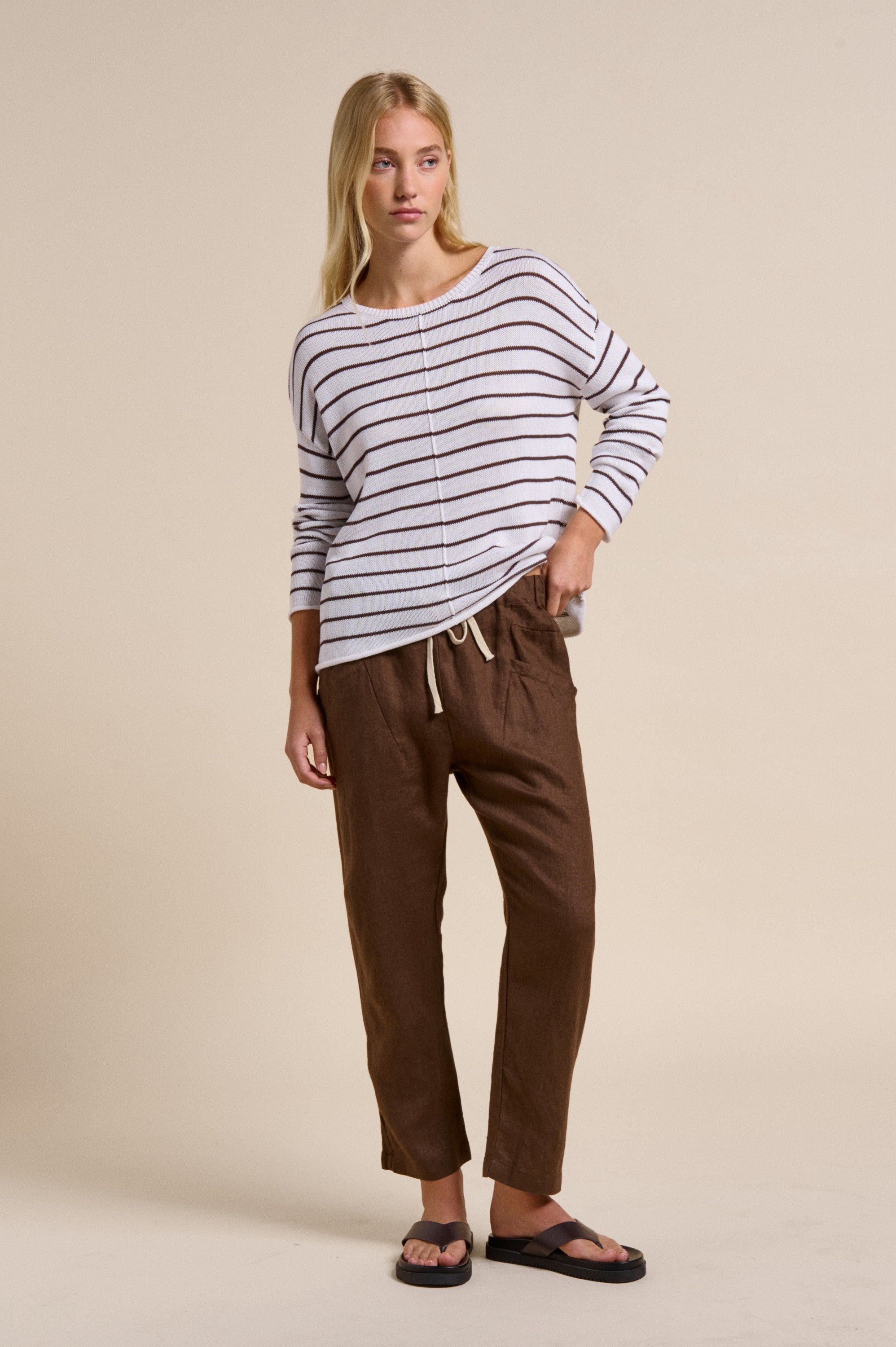 LITTLE LIES / LUXE PANTS / CHOCOLATE / S19070401