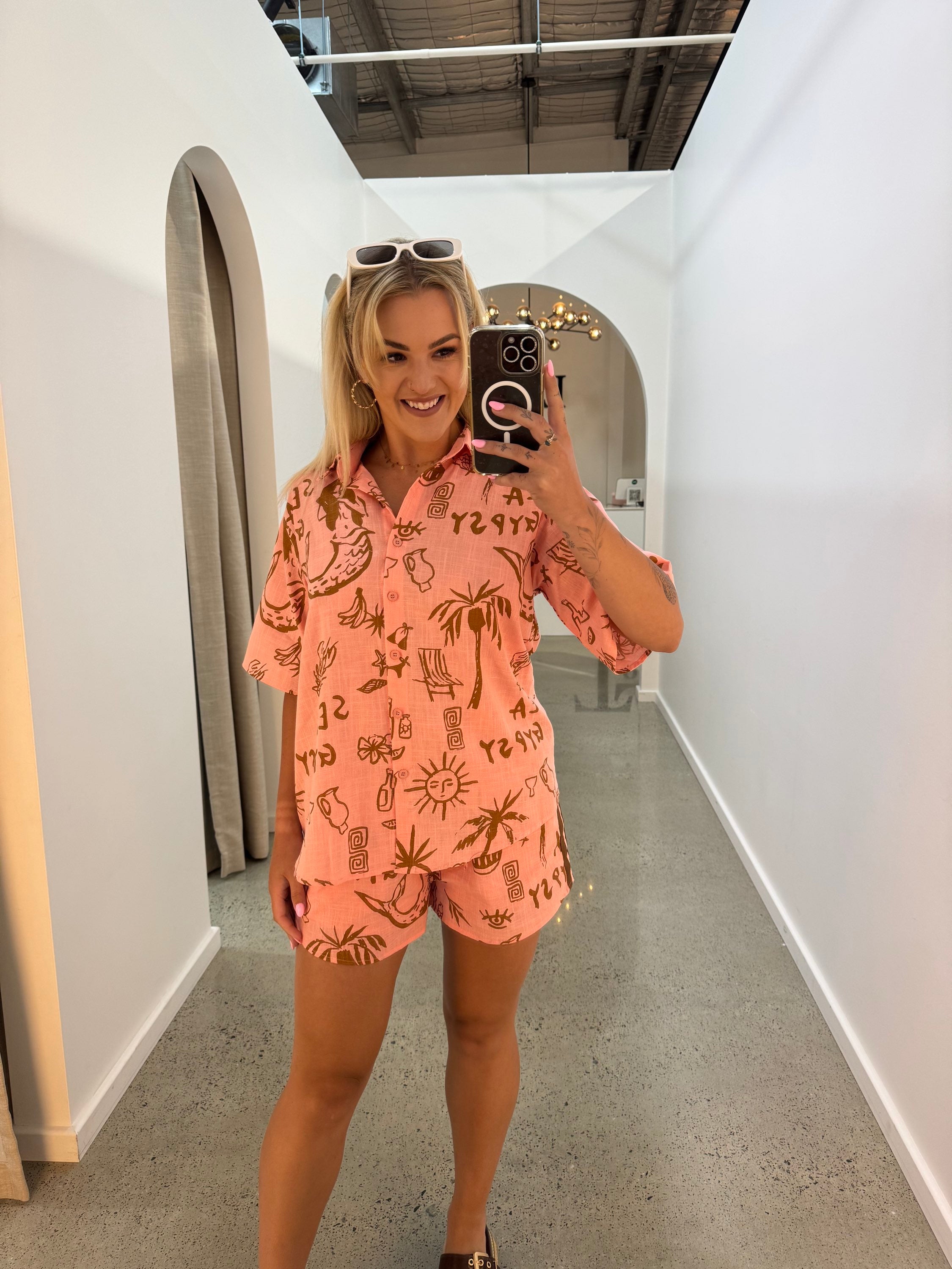 BY FRANKIE / GYPSY SEA SHORTS PEACH / 10-4
