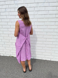 WAF ITALIAN LINEN DRESS / LILAC