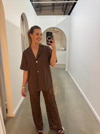 BY FRANKIE / CHOCOLATE LACE PANT / 244-3