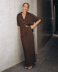 WHITE CLOSET / FRAN CHOCOLATE SKIRT / TF11535