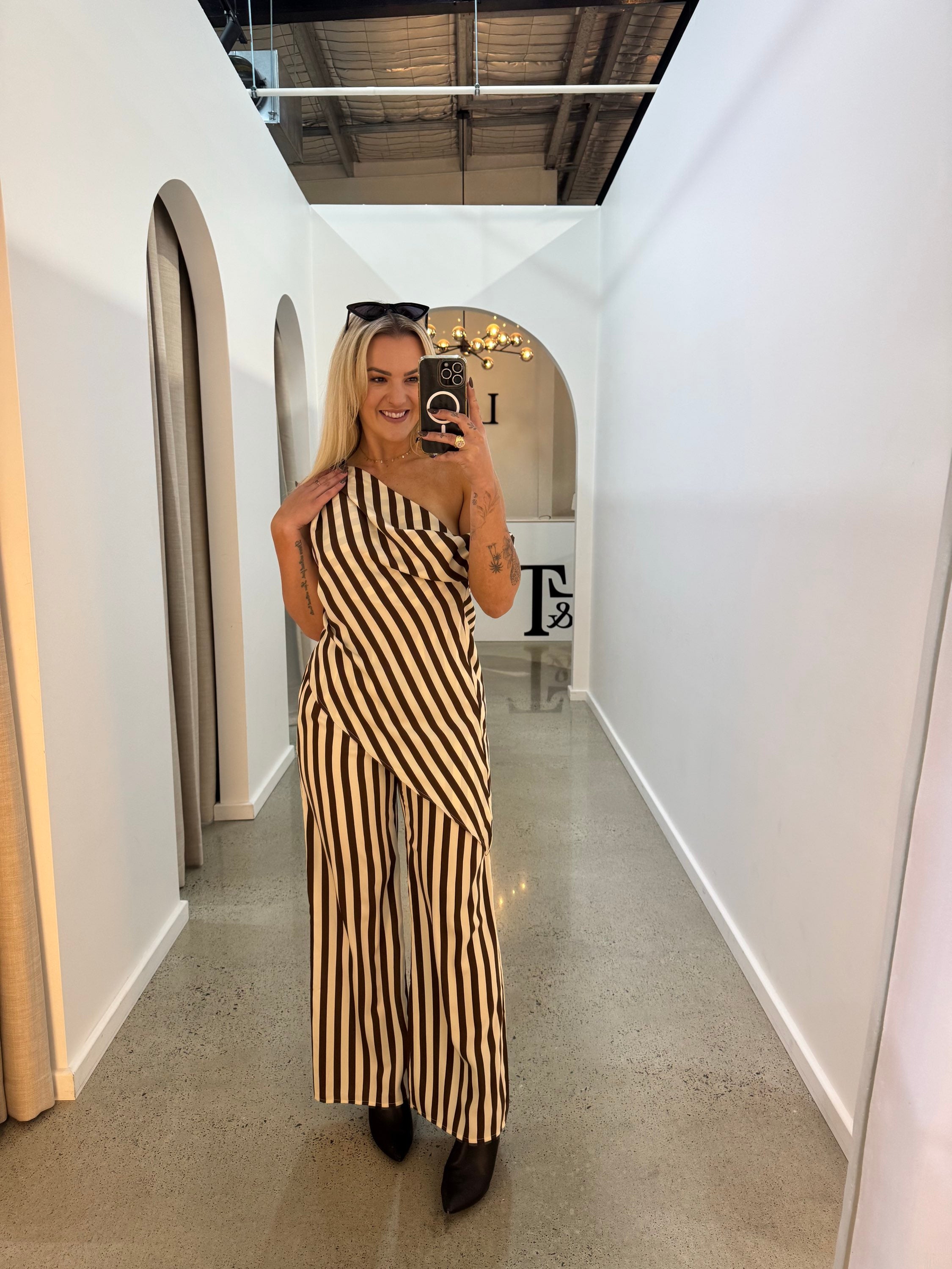 BY FRANKIE / CHOC STRIPPED PANTS  / 180-17