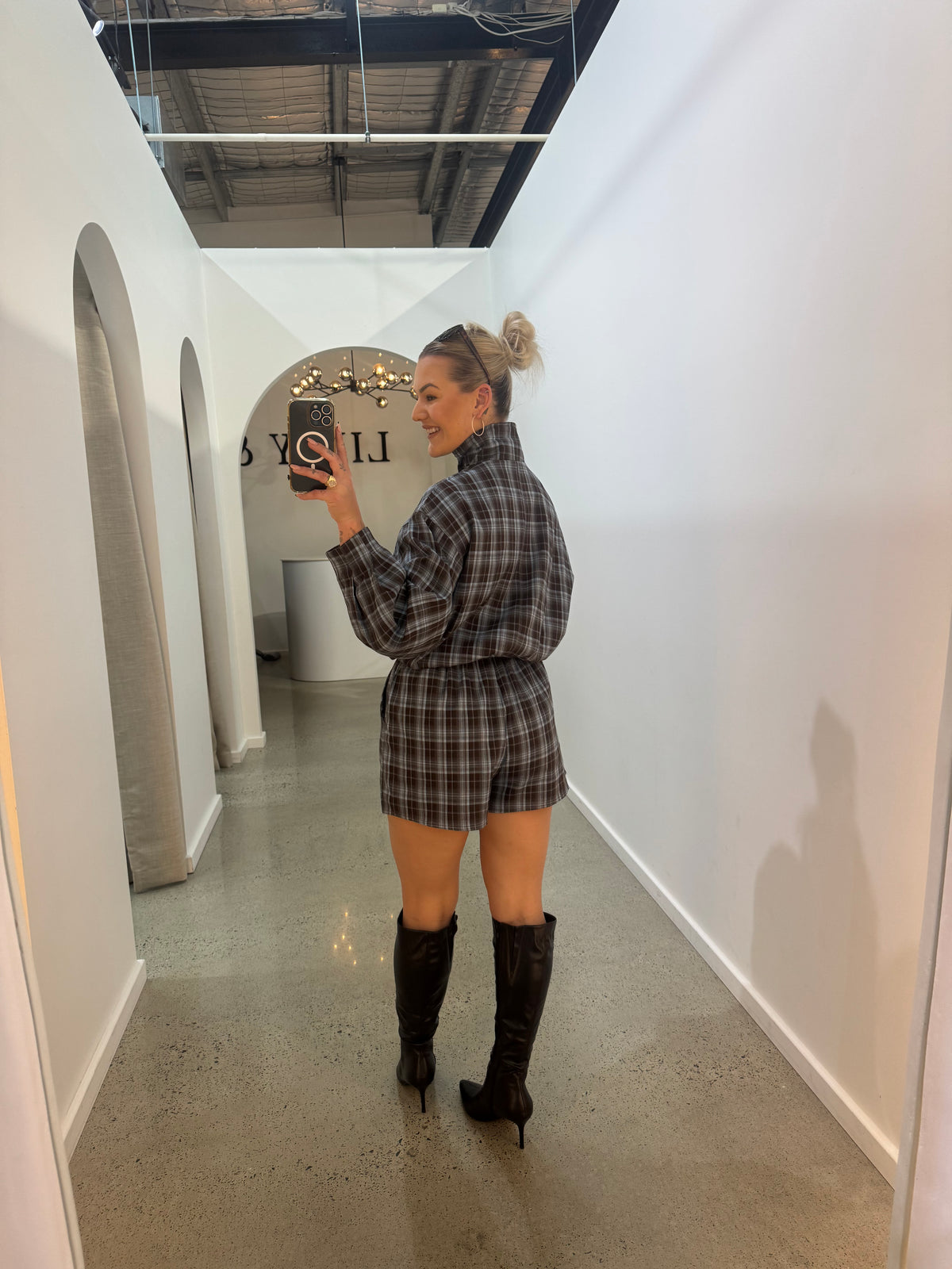 BY FRANKIE / BLUE PLAID SHORTS / 924-2