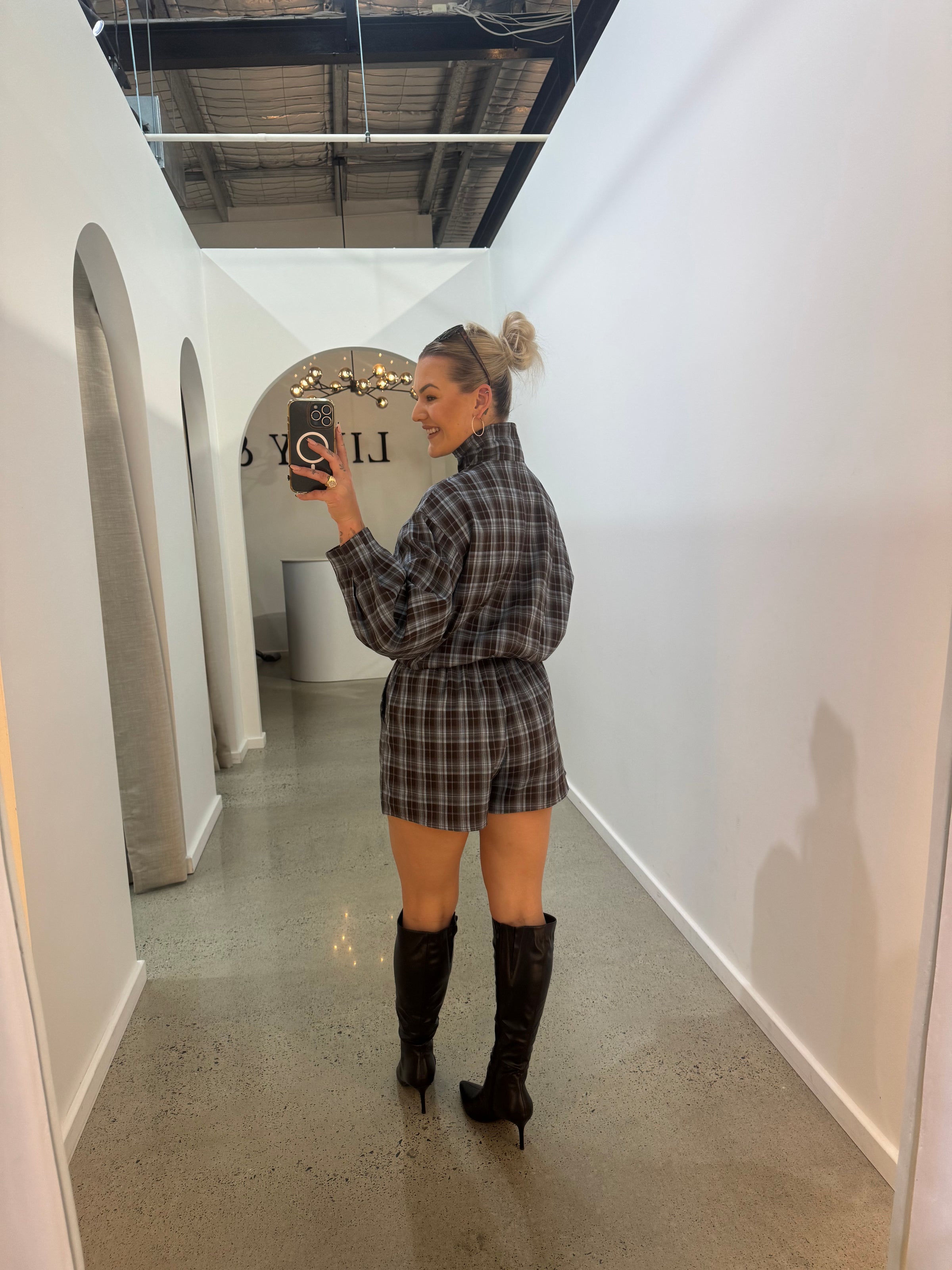 BY FRANKIE / BLUE PLAID SHORTS / 924-2