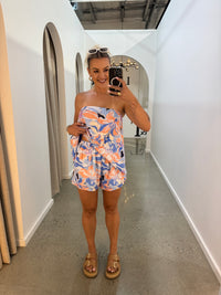 BY FRANKIE / FLORAL STRAPLESS TOP / 739-16