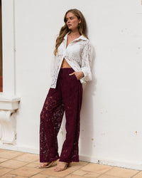 EBBY & I / ROSIE LACE SHIRT / WHITE / VV11271