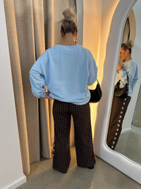 BY FRANKIE / CHECK BROWN RACER STAR PANTS / 997-1