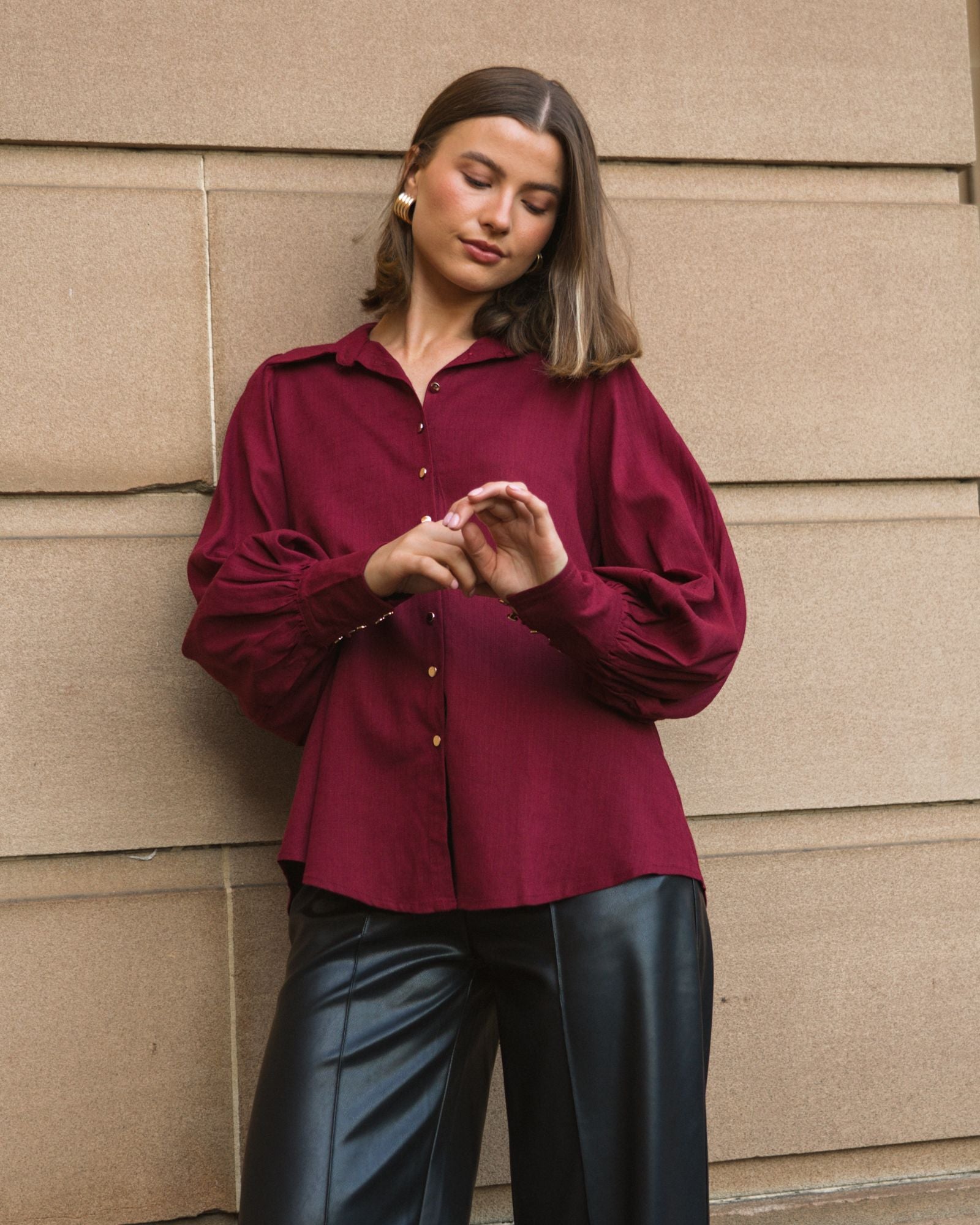 WHITE CLOSET / JOSIE BLOUSE / TFE10060-2