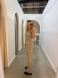 BY FRANKIE / CHOC STRIPPED OFF SHOULDER / 180-17