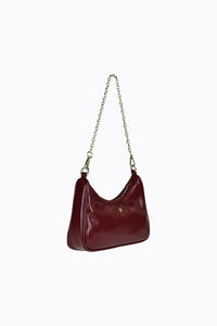 PETA+ JAIN / ENVY CROSSBODY WITH CHAIN / CHERRY CRINKLE/ GOLD