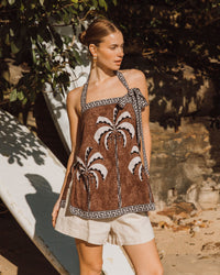 WHITE CLOSET / TROPICAL MOSAIC TOP / TFE10355
