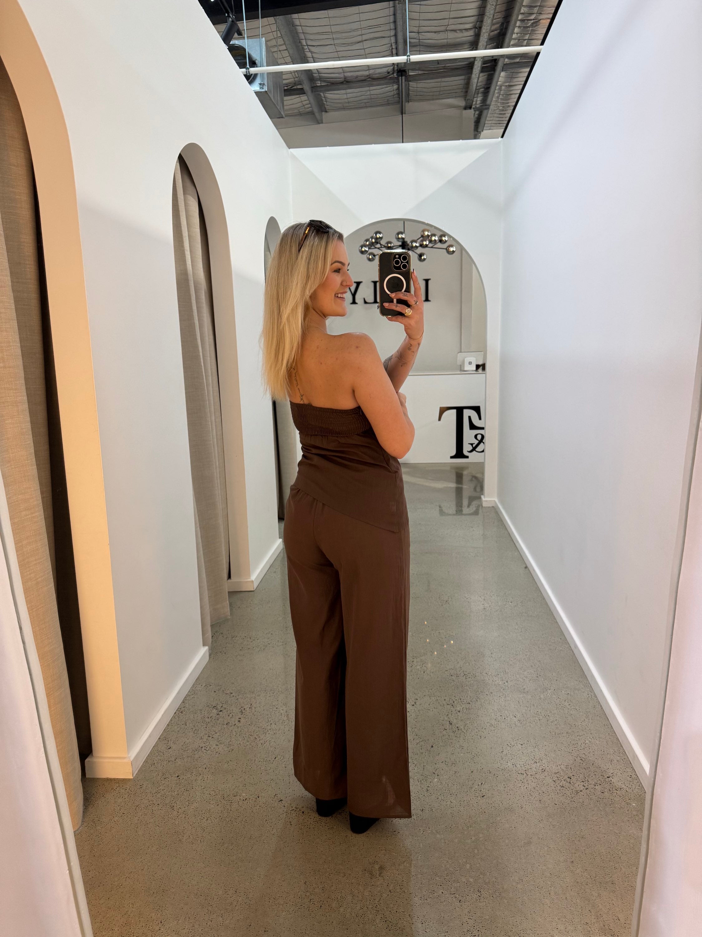 BY FRANKIE / CHOCOLATE STRAPLESS TOP / 543-2