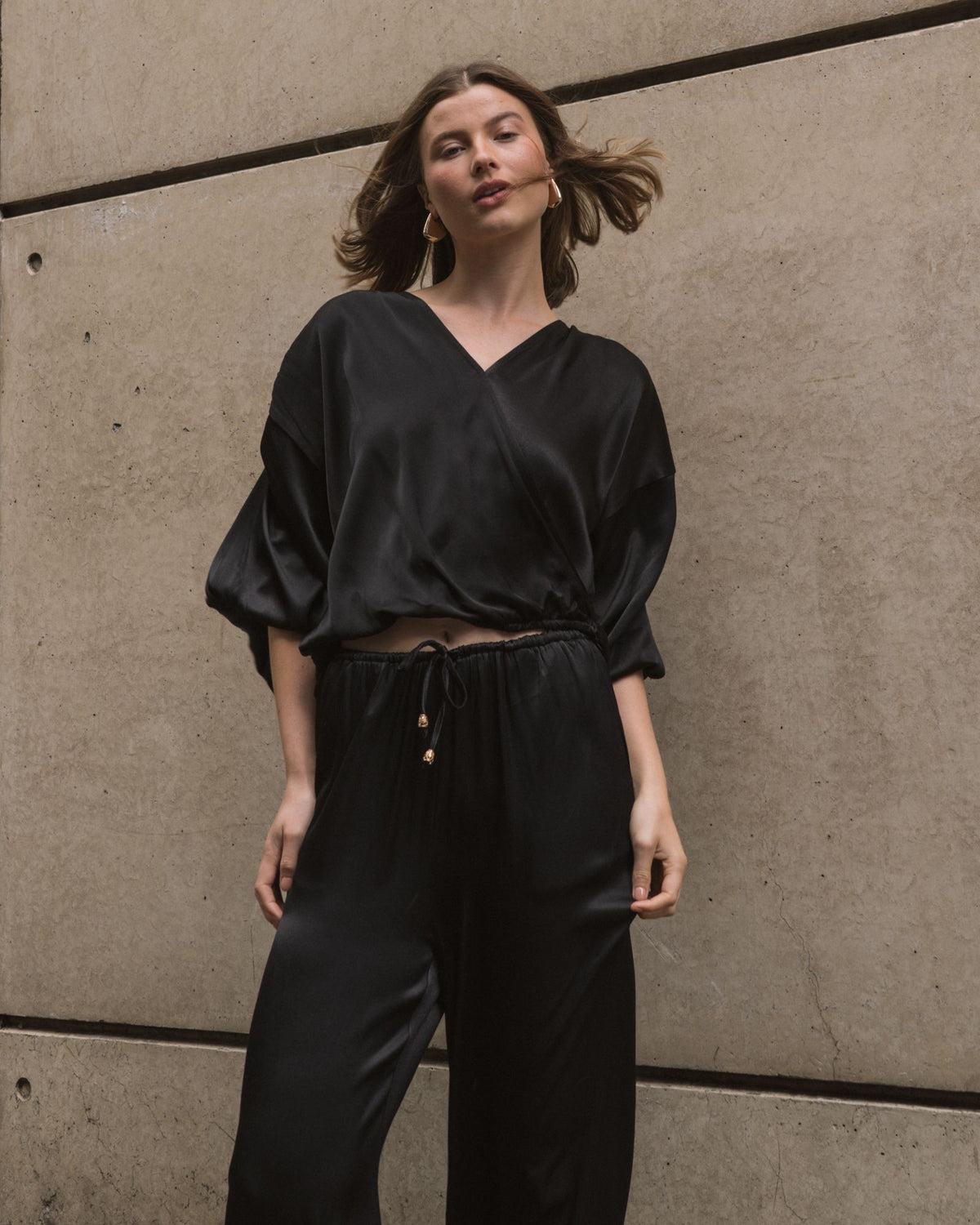 WHITE CLOSET / HERA PANT BLACK / TF9950-6