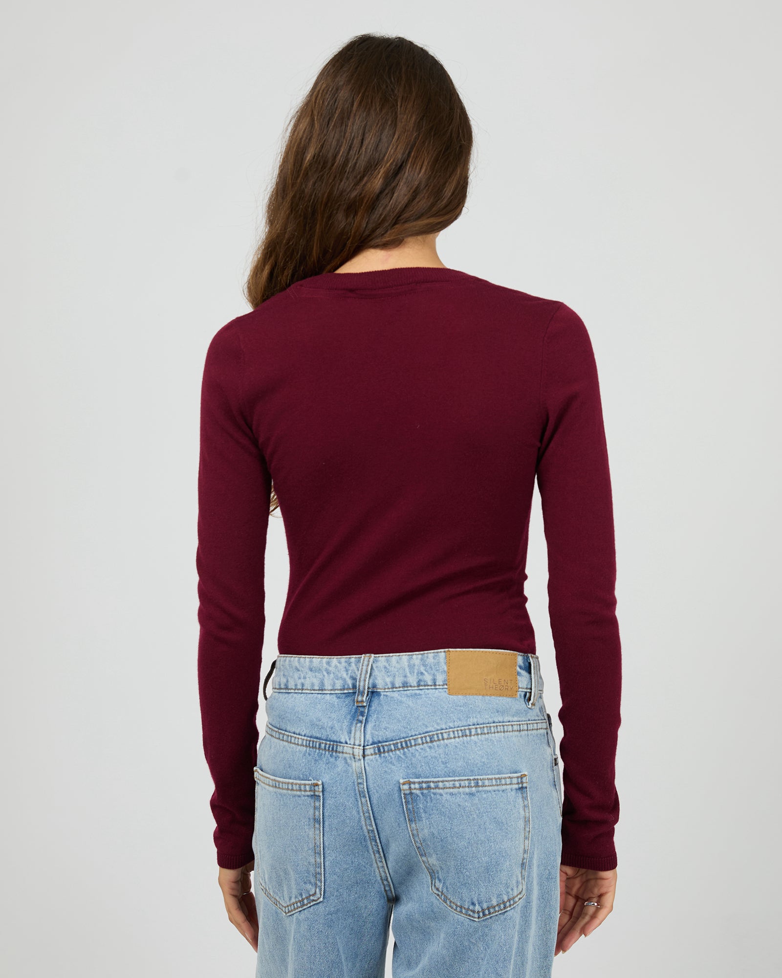 SILENT THEORY ASHTON KNIT LS TOP / 60X5443.CHRY