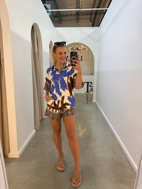 BY FRANKIE / BLUE - CHOC PALM SHIRT / 10-6
