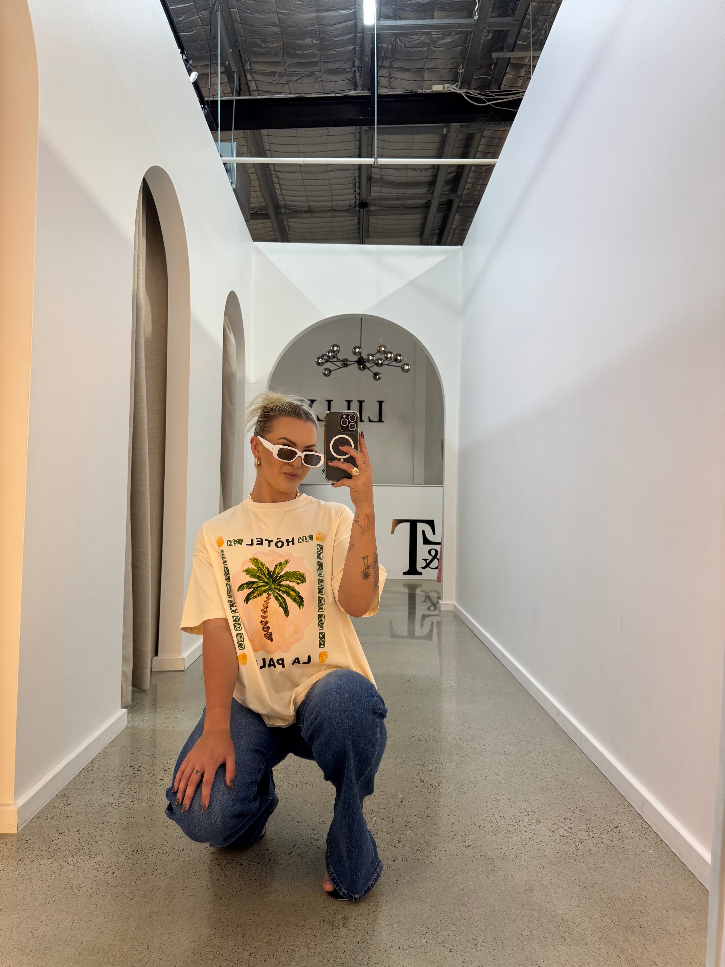 BY FRANKIE / HOTEL LA PALMA TEE / 610-34 / BEIGE
