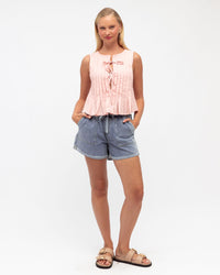 PAPER HEART / PLEAT TO PERFECTION TOP / DUSTY PINK / PH11919