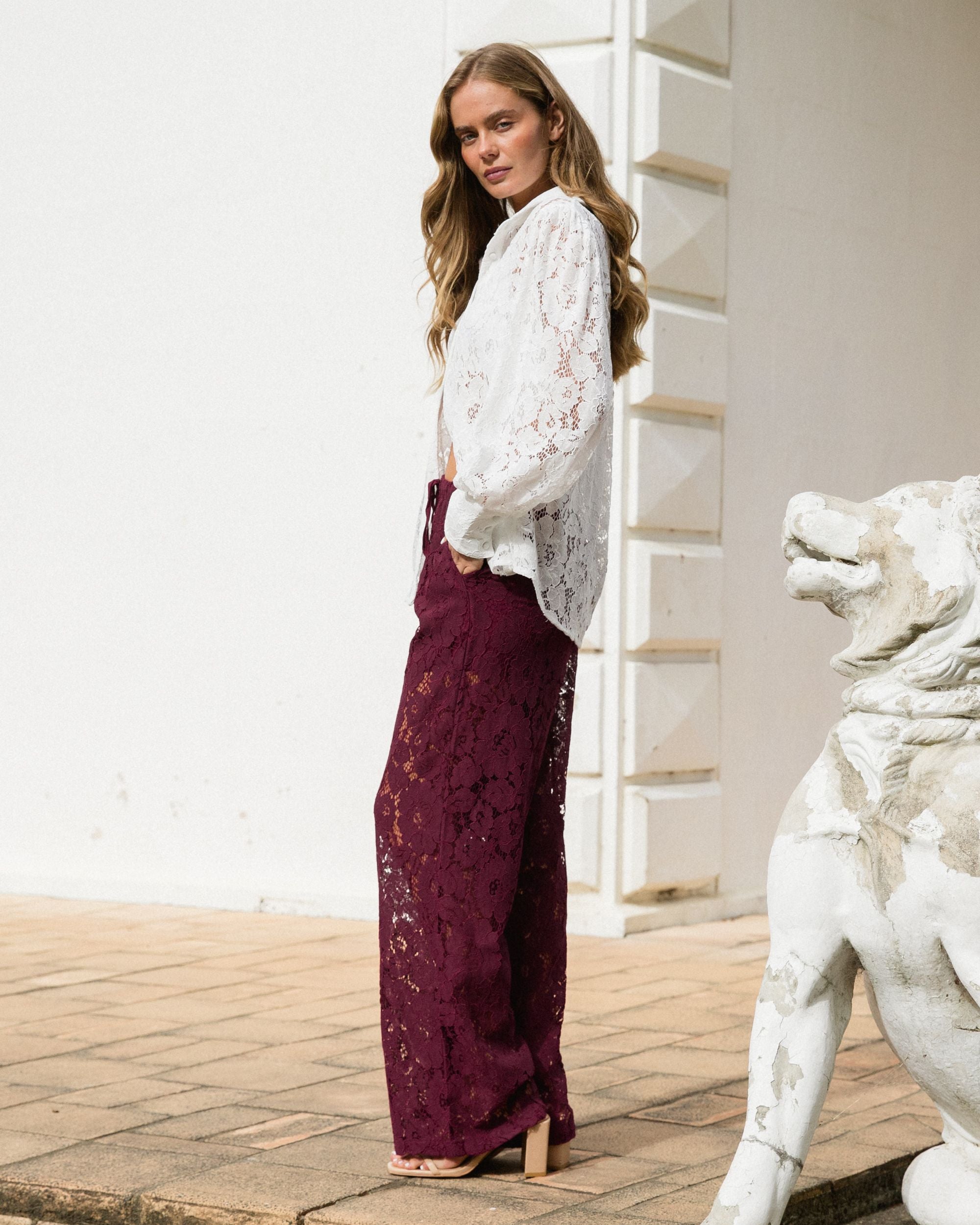 EBBY & I / ROSIE LACE SHIRT / WHITE / VV11271