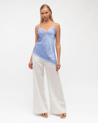 WHITE CLOSET / ASYM LACE TOP / BLUE / TF11401