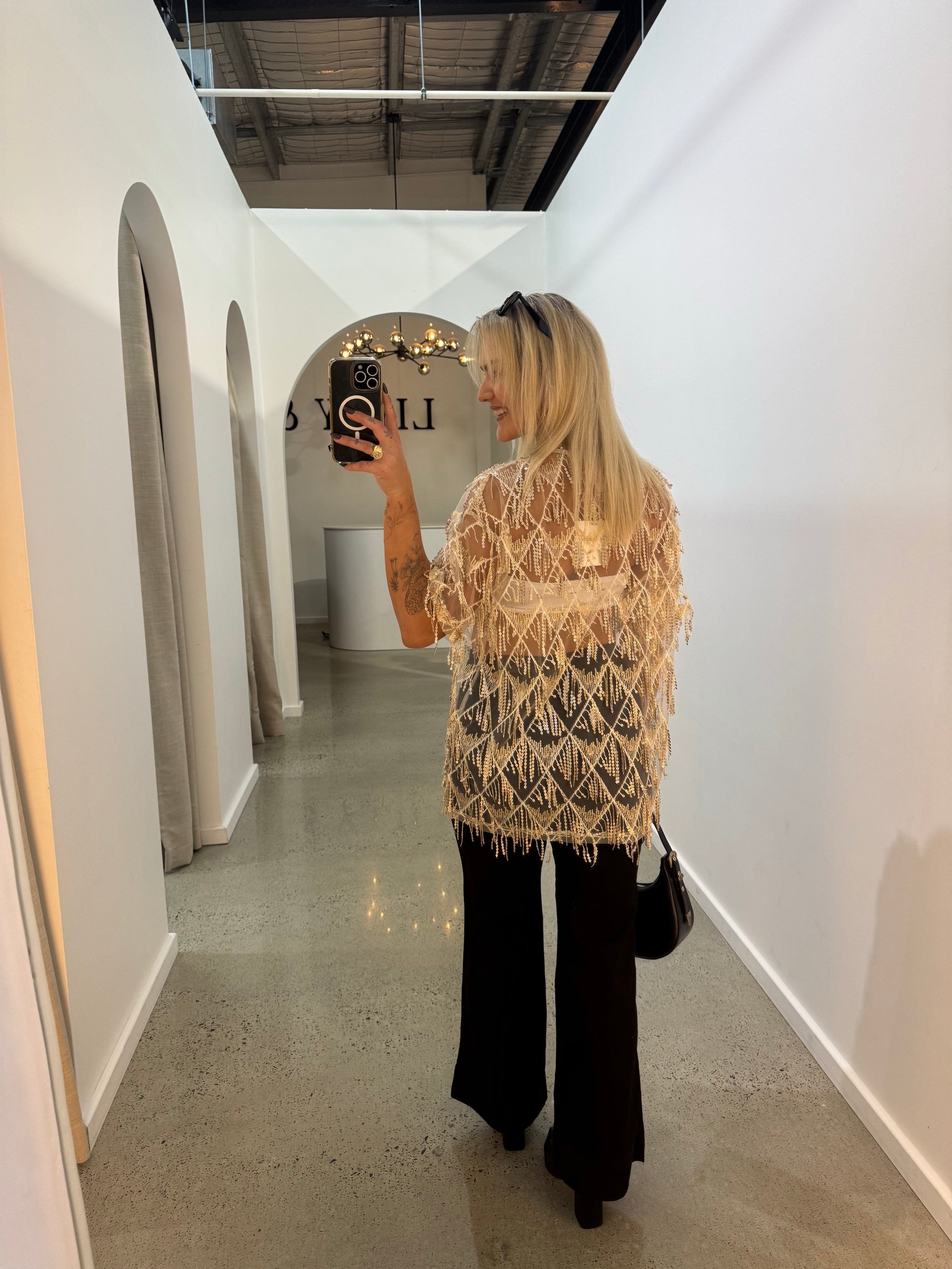 BY FRANKIE / GOLD OVERSIZED TASSEL SEQUIN / 231-13
