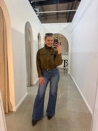BY FRANKIE / KHAKI FAX SUEDE JACKET / 889-2