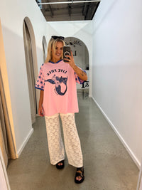 BY FRANKIE / LIVE FREE OVERSIZED TEE / 751-31