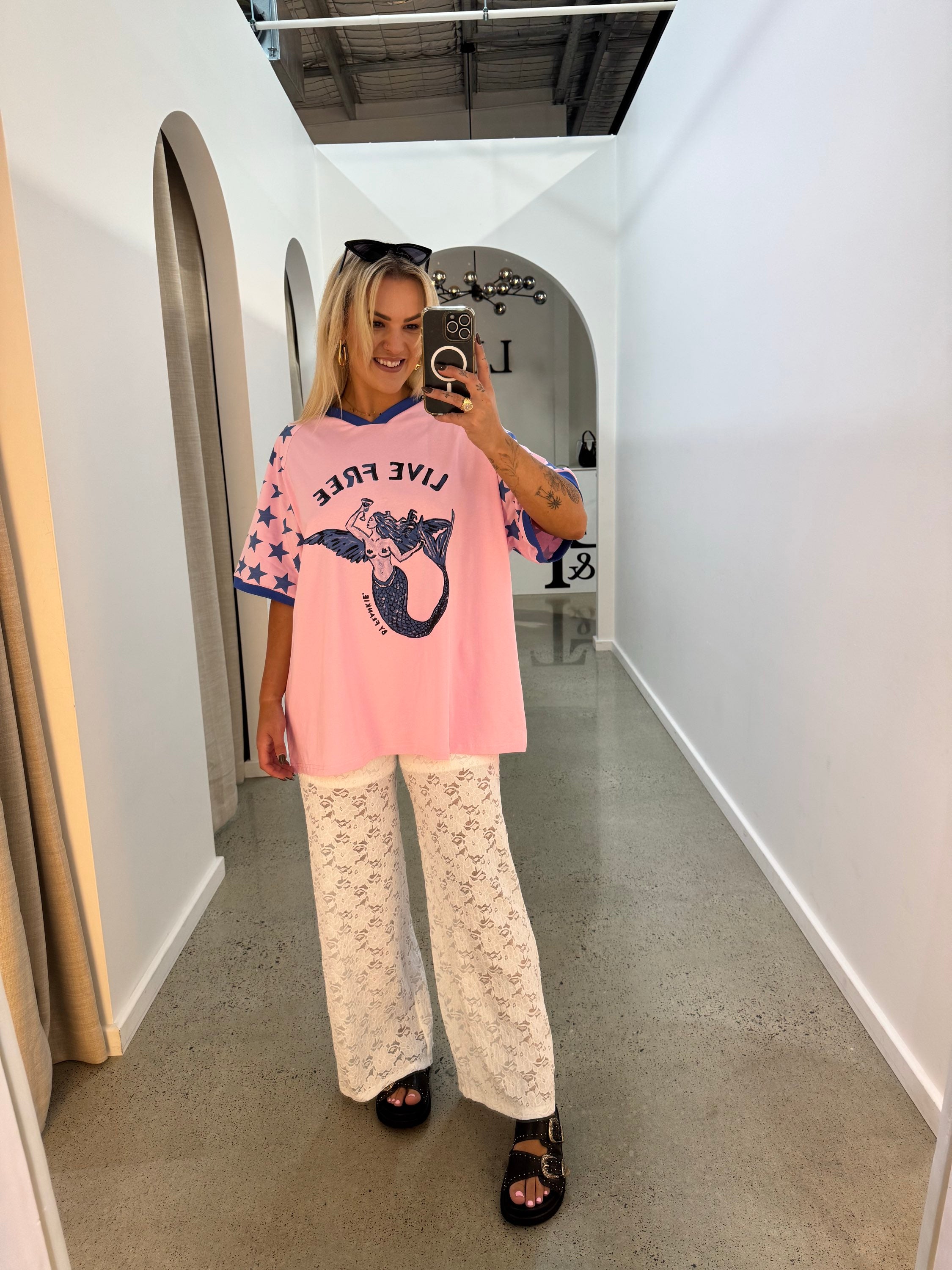 BY FRANKIE / LIVE FREE OVERSIZED TEE / 751-31