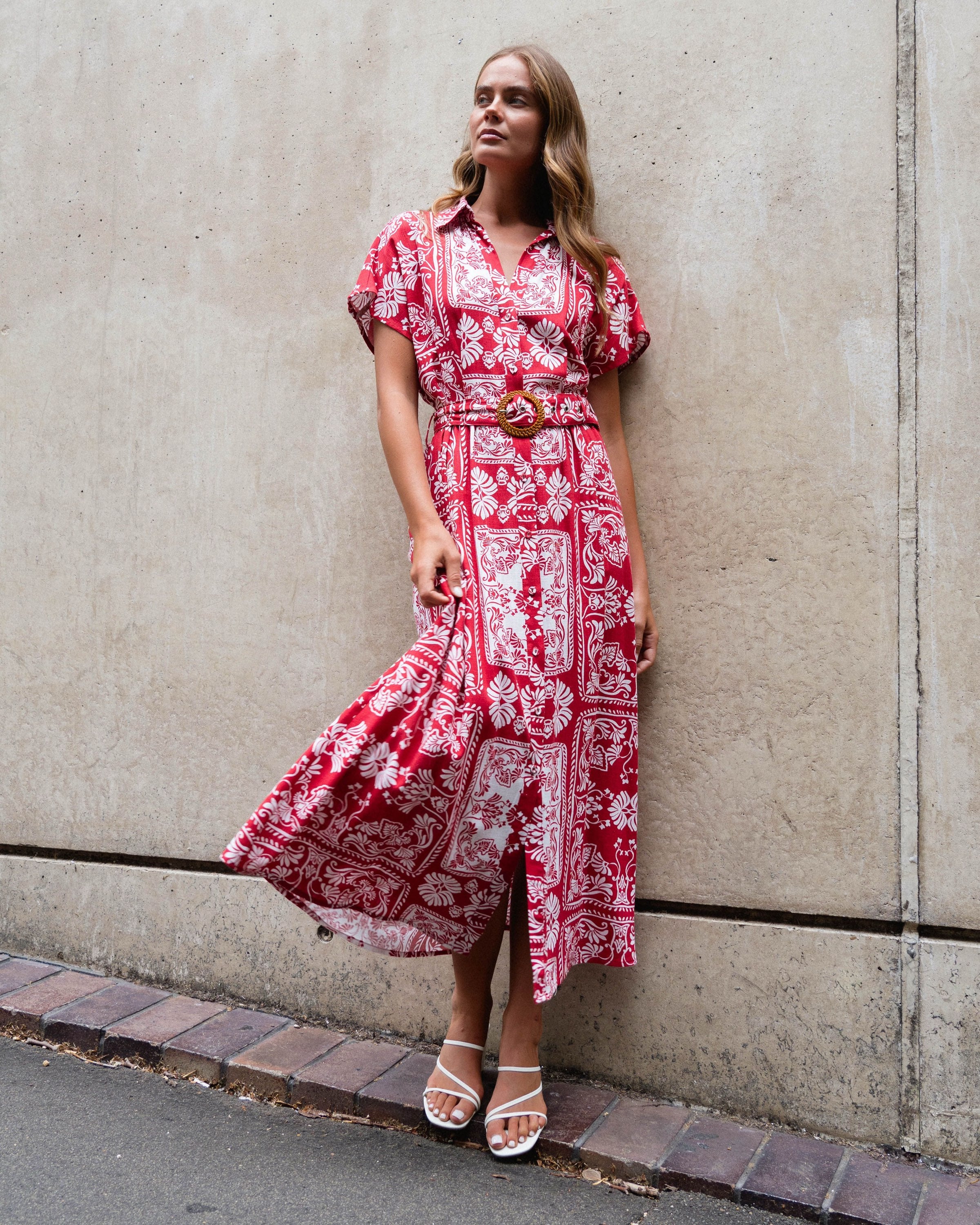 LINEN LUX / SUNDOWNER MAXI DRESS / VVNE11093