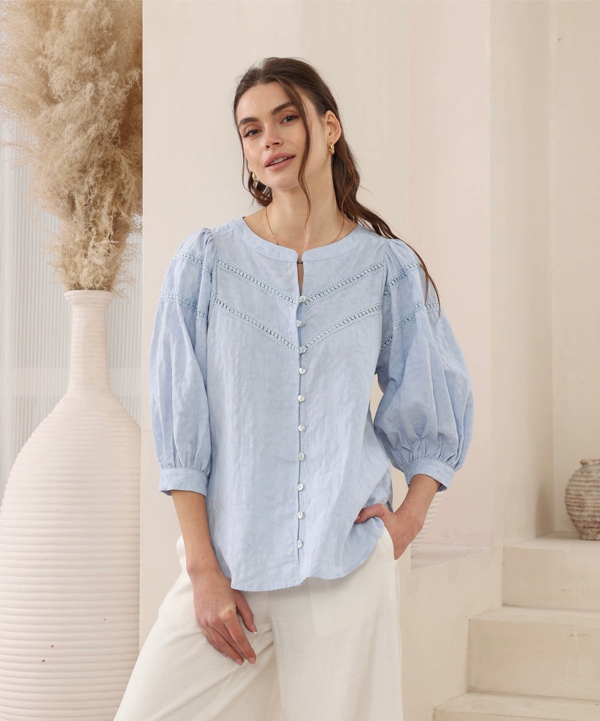 IRIS MAXI / SKY SHIRT / 202499-4