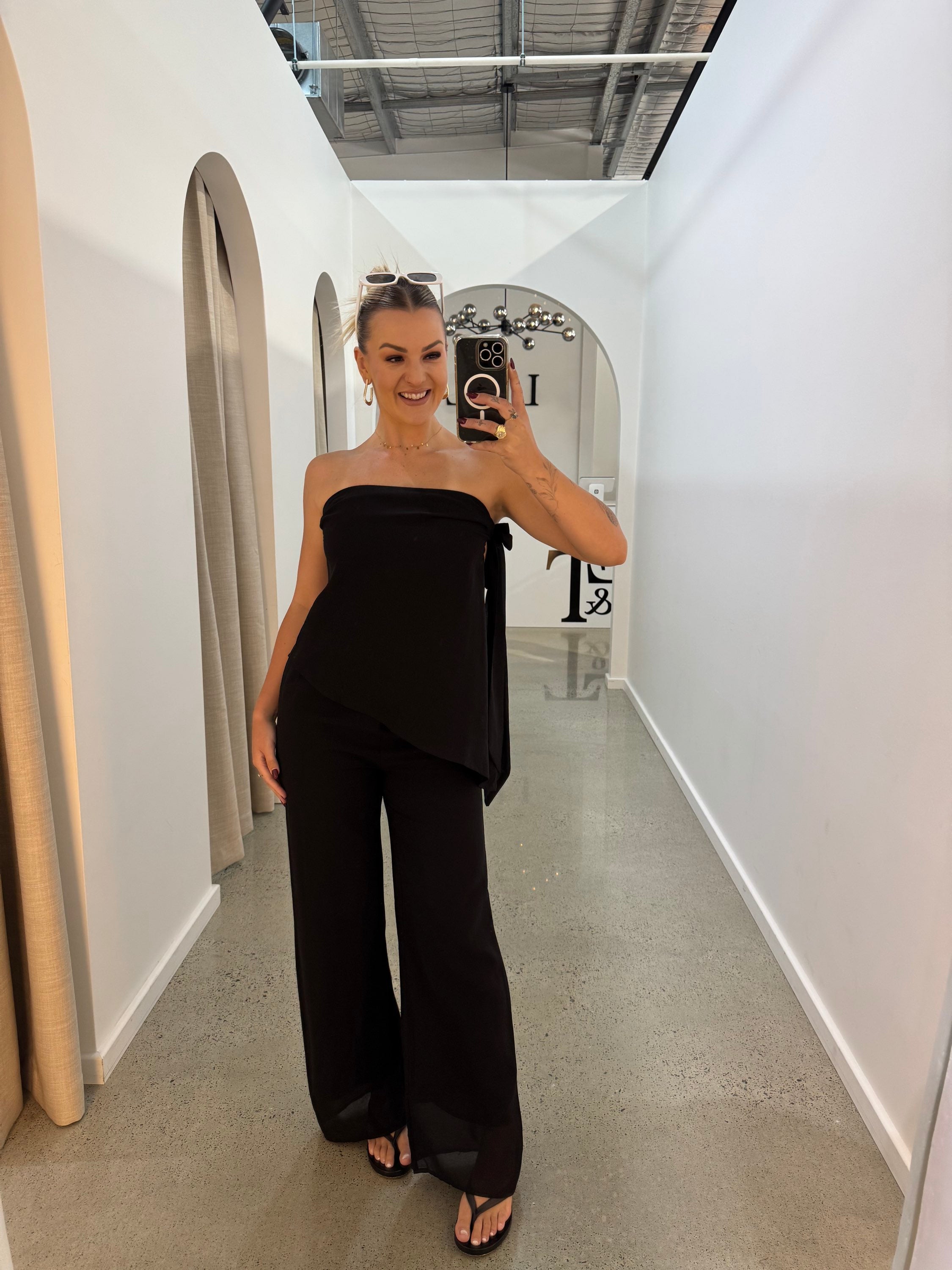 BY FRAKIE / BLACK SHEER PANT / 598-1