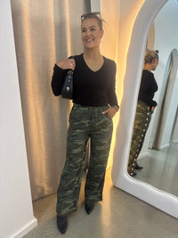 BY FRANKIE / CAMO BROWN RACER - STAR PANTS / 526-40
