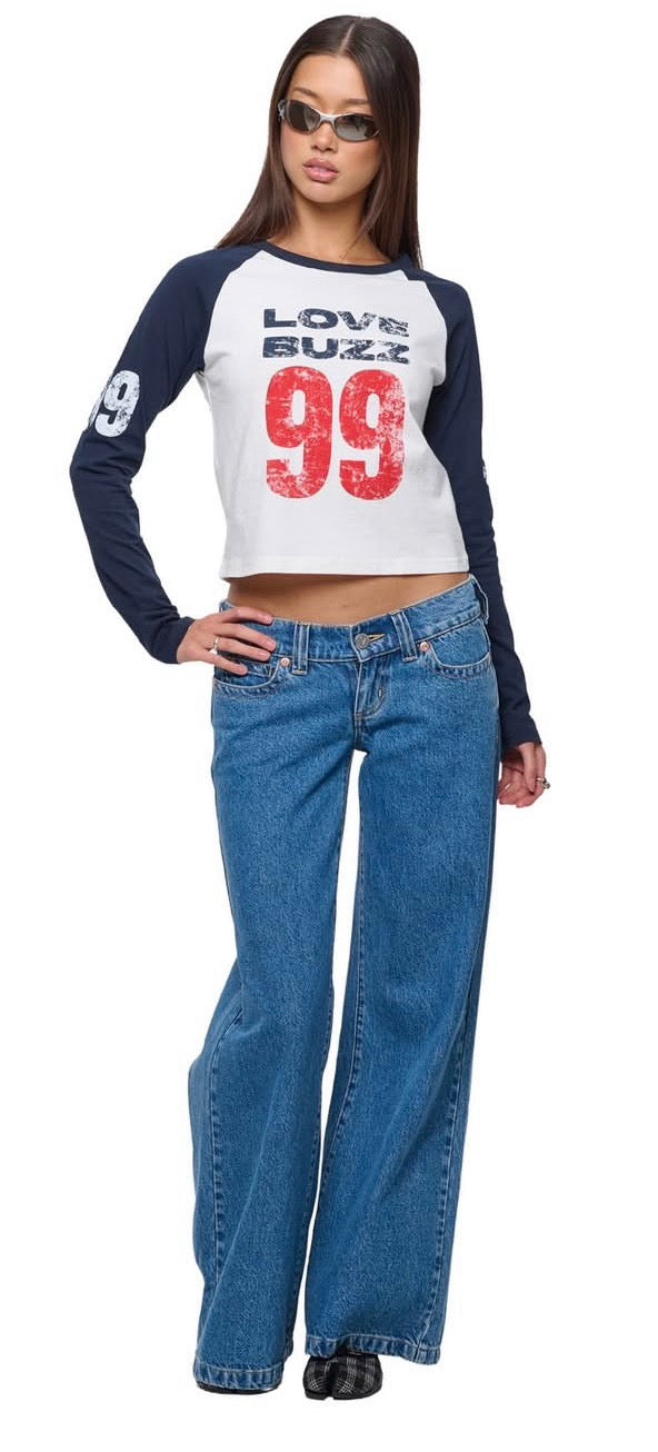 ABRAND / LOVE BUZZ RAGLAN TEE / A62T10