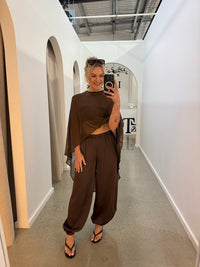 BY FRANKIE / CHOCOLATE PONCHO TOP / 886-3
