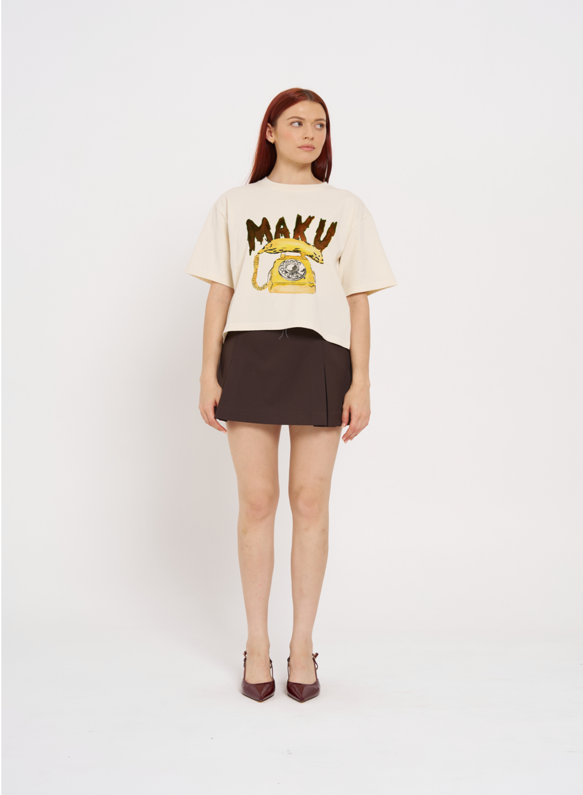 MAKU / BANANA PHONE BOXY CROP TEE