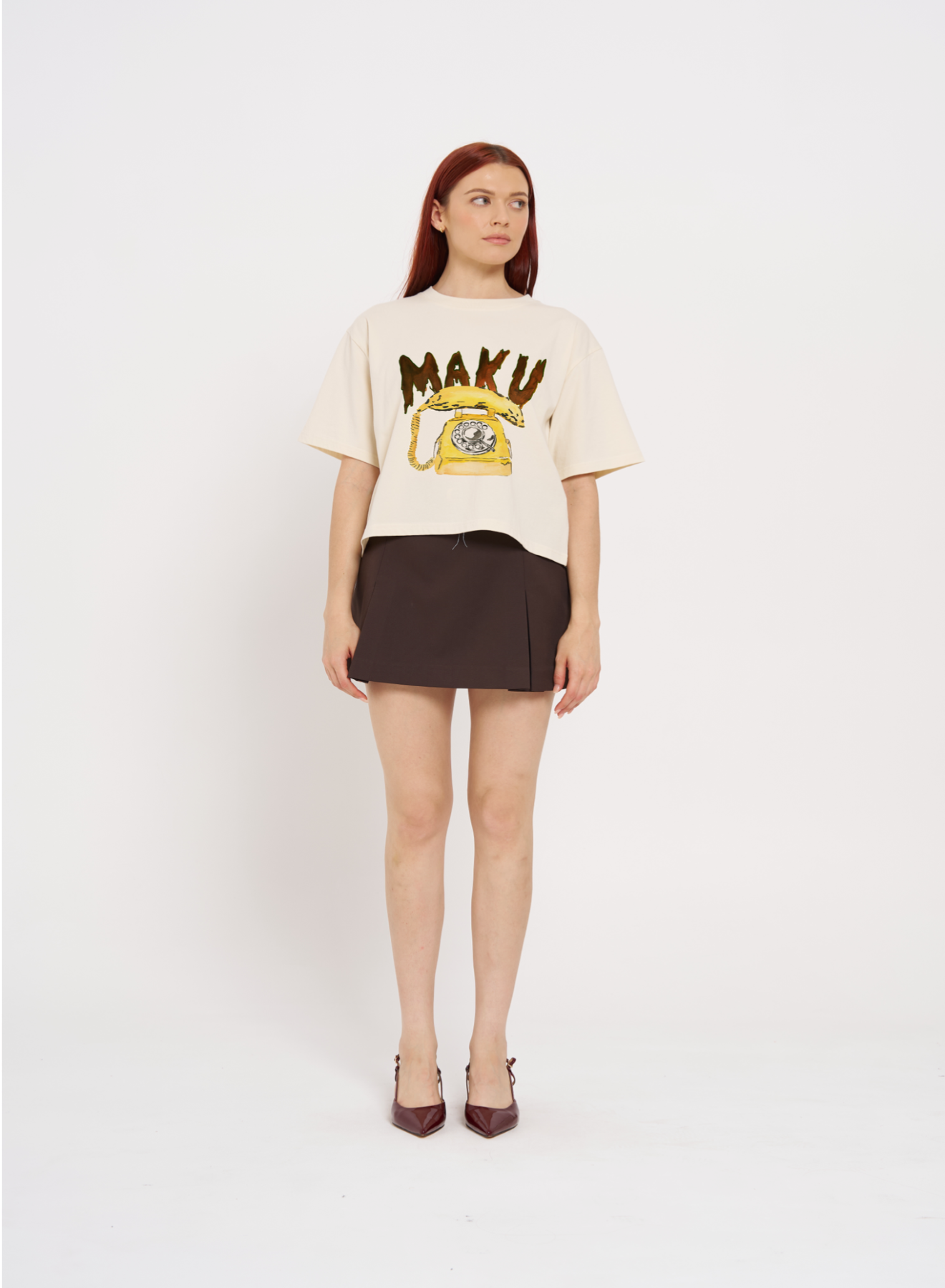 MAKU / BANANA PHONE BOXY CROP TEE