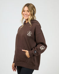 ALL ABOUT EVE / SERENE CHOCOLATE RELAXED HOODIE / 6476112.BRN
