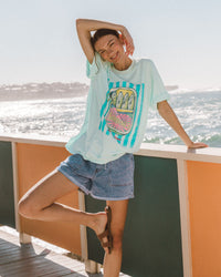 PAPER HEART / SARDINE TEE / AQUA / PHE13125